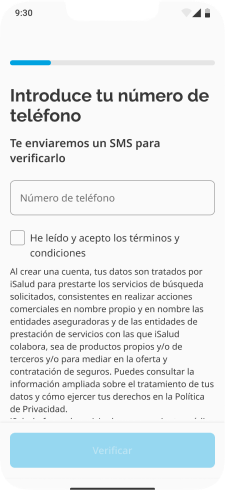 Accede e identifícate con tu número de teléfono