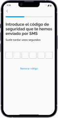 Accede e identifícate con tu número de teléfono